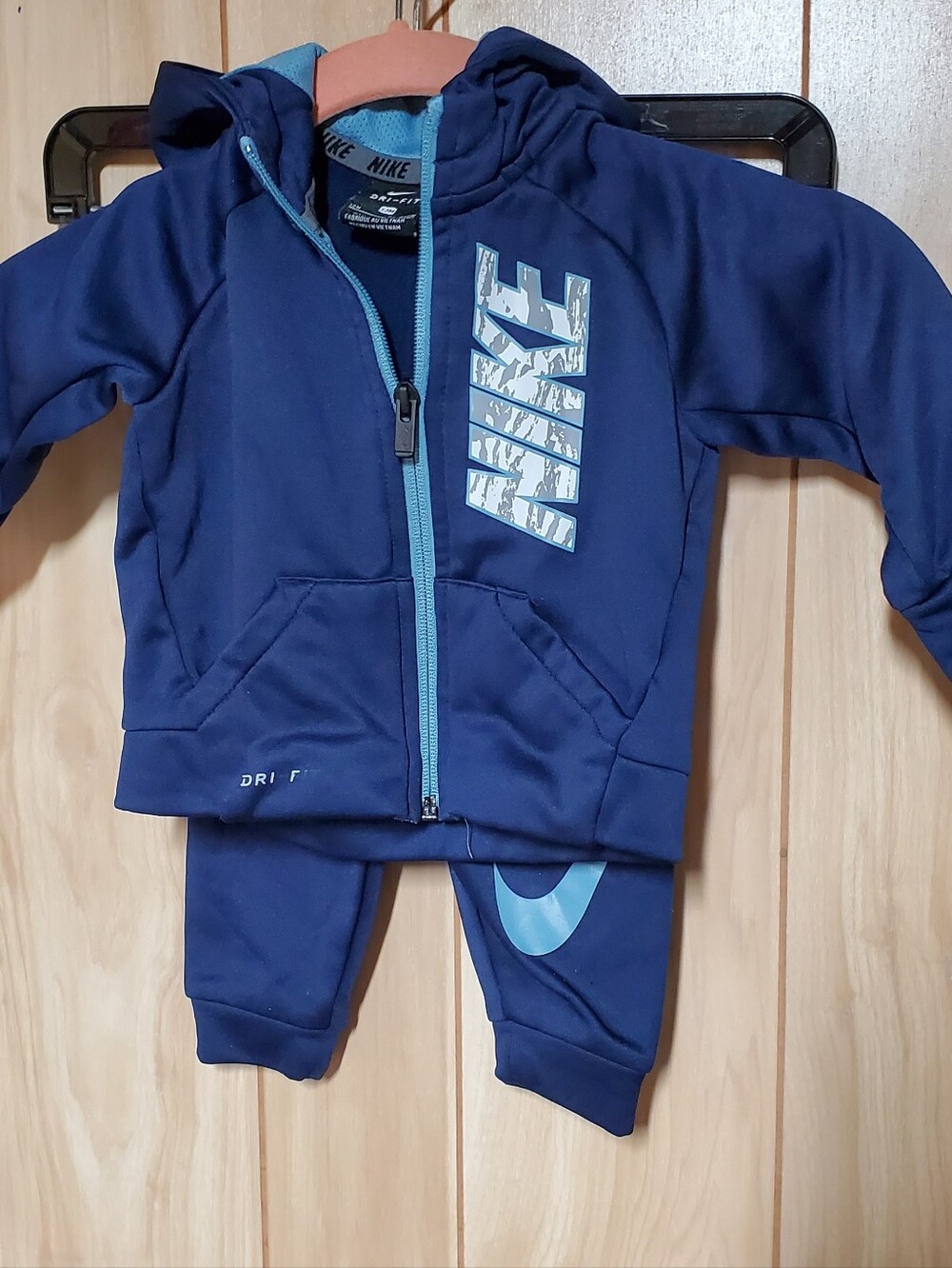 Nike 12M Toddler Boy Blue Dri-FIT Full-Zip Hoodie & Joggers ABSOLUTELY ADORABLE